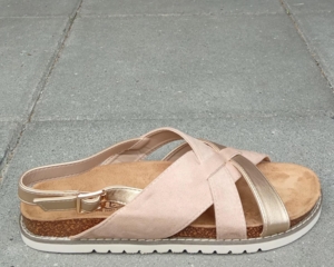 Fitters sandal / Beige/guld